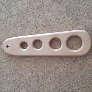 Handmade solid wood spaghetti measurer.
